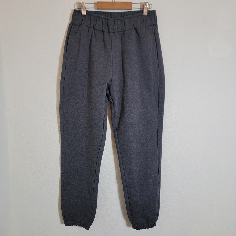 Pact Organic Cotton Fleece XS Gray High Rise Pull On Fleece Jogger Sweatpants XS